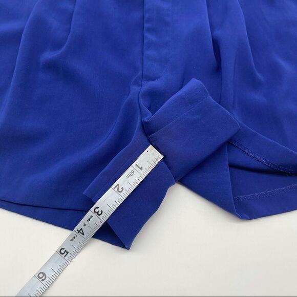 Jennifer Lopez Cobalt Blue Pleated Shorts Sz 2 - Picture 9 of 14